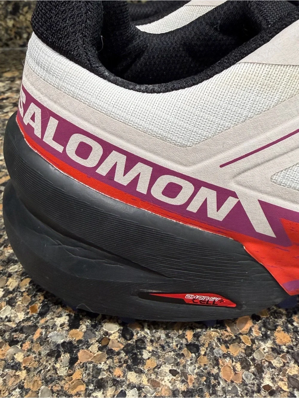 Salomon Women's White Purple Red Athletic Trail Shoes